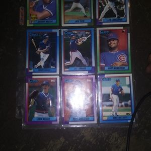 Football cards and baseball cards
